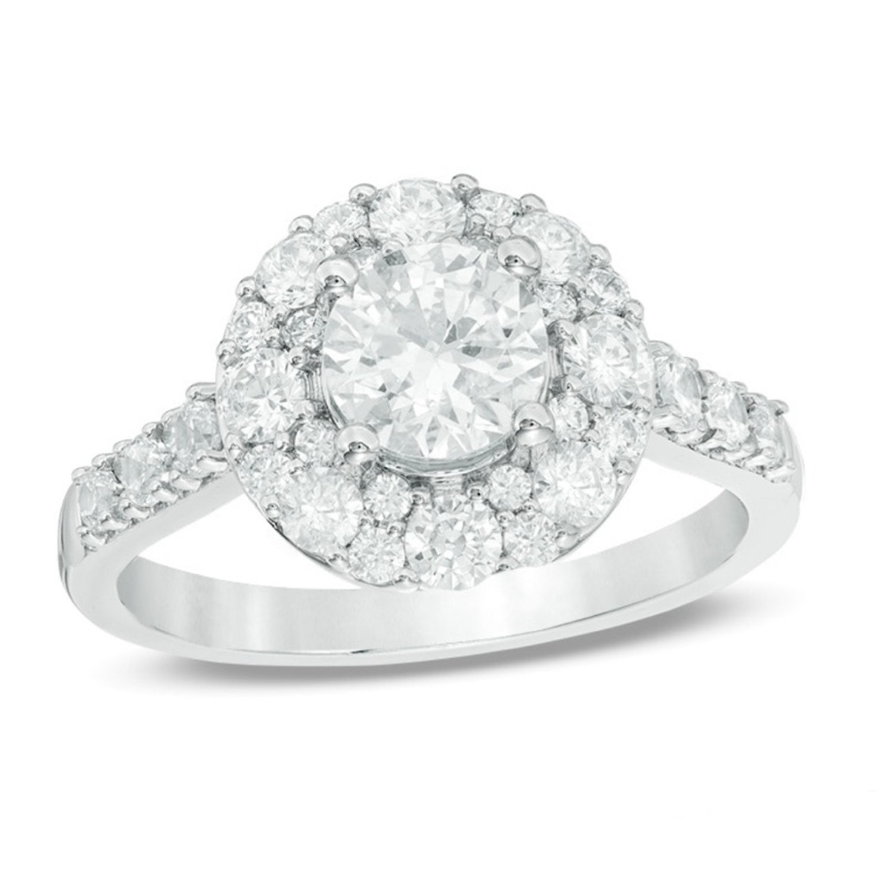Love’s Destiny by Zales 2 CT T.W. Certified Diamond Frame Engagement size 5 1/4